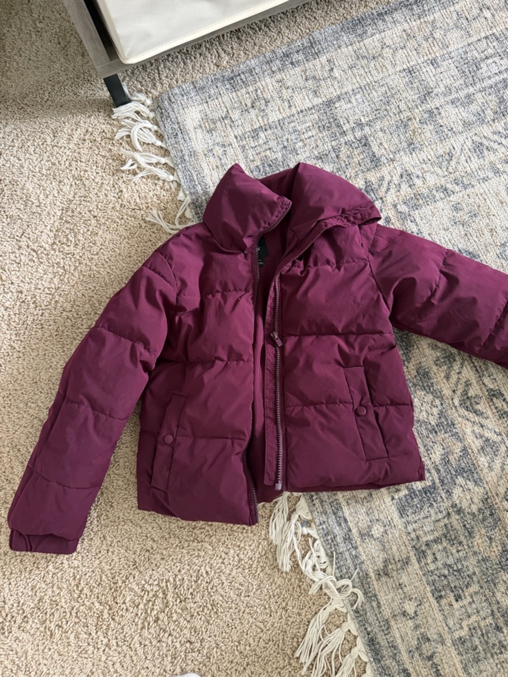 art class Girls Burgundy Puffer Jacket